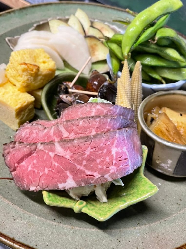 コース料理の一例（3人前）